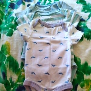 3 set Cloud Island Newborn onesies